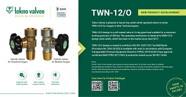 Top Outlet Wheel Operated Cylinder Valve for Oxygen & other Technical Gases (TWN-12/O)